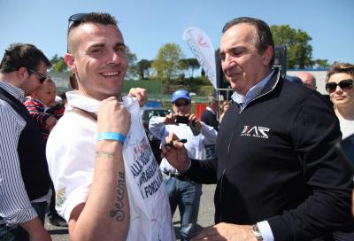 Emiliano Malagoli (pilota amputato) sulla Ducati 1098R di Giugliano
